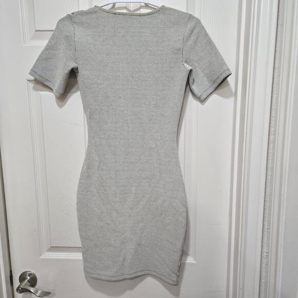 French Connection Embroidered Floral Bodycon Dress Size 2 Black Cream - Picture 8 of 9